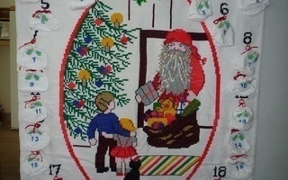 Iso Adventtikalenteri / joulukalenteri / seinävaate