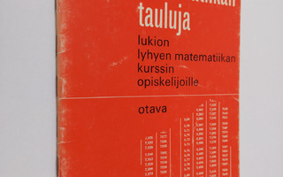 Paavo Malinen : Matematiikan tauluja lukion lyhyen matema...