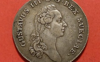 Ruotsi, Riksdaler 1787 HARVINAINEN vuosi, 28,92 g. (KD19).