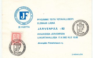 1982 Järvenpää -82 avajaiskutsu