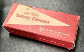 American Optical vintage suojalasi pakkaus