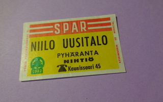 TT-etiketti Spar Niilo Uusitalo, Pyhäranta Nihtiö
