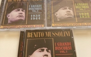 3 x cd Benito Mussolinin puheita