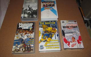 Jalkapallo & Jääkiekko VHS videot 5 kpl KATSO !>>