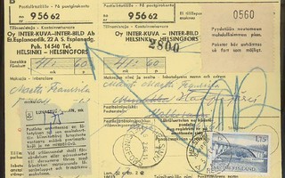 1963 1,75mk Tex postiennakkopaketin palautus