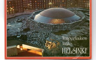 Helsinki:  Temppeliaukion kirkko yöllä