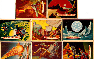 SPACE CARDS (A&BC 1958) 8 korttia