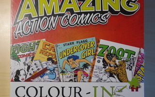 UUSI palap. 1000 p., "Amazing Action Comics" + värityskirja