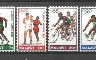 OLYMPIALAISET urheiluaiheinen sarja MALAWI 1984 **