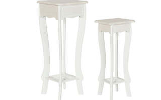 Set of 2 tables DKD Home Decor Valkoinen Vaalean