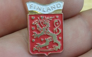 Finland leijona pinssimerkki.