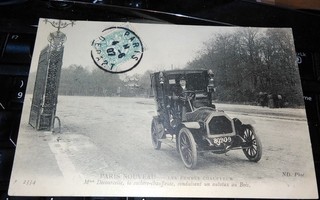 Pariisin Taxi Auto v.1907 Naiskuljettaja PK19 ALE!