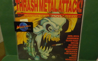 V/A - THRASH METAL ATTACKS EX+/EX+ US 1987 LP