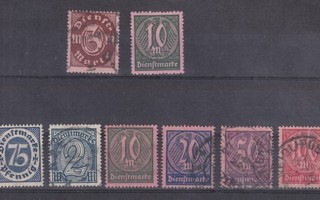 Saksa reich 1921-22 virkamerkkejä