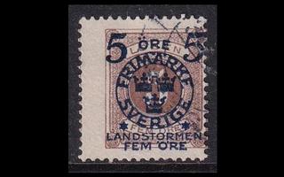 Ruotsi 99 o Landstorm II 5+5/5 Öre (1916)