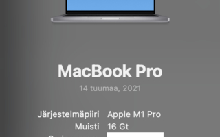 Macbook Pro 14" 2021 M1 Pro 8c/16/512