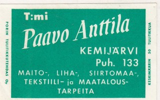 Kemijärvi, T:mi Paavo Anttila  b339