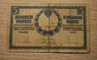 Tsaarinaika, Suomen pankki : 5 mk 1909 seteli