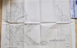 VANHA Kartta Rakennussuunnitelma Kyröskoski Hämeenkyrö 1940