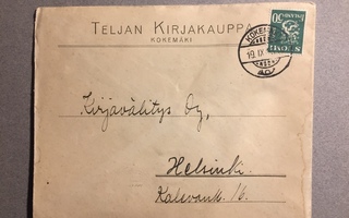 Firmakuori Teljan Kirjakauppa, Kokemäki 1933