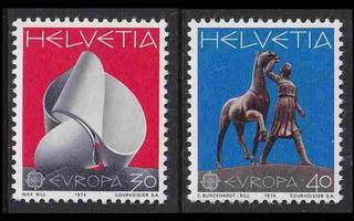 Sveitsi 1029-30 ** Europa veistoksia (1974)