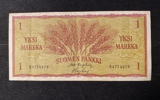 1 Markka 1963 R4774670 Kar-Eng Kl5