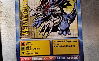 MetalGreymon 1999 bandai digimon card
