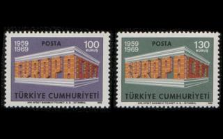 Turkki 2124-5 ** Europa (1969)