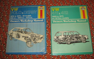 VW KORJAUSOPAS 411 & 412 (1968-1973),Polo & Derby (1976-1979