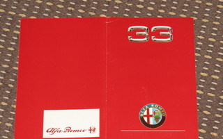1993 Alfa Romeo 33 värikartta - KUIN UUSI - esite