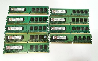 9kpl Kingston 1gb DDR2 muisteja pöytäkoneeseen