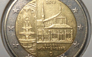 Saksa. Baden- Württemberg. 2€ 2013 D.