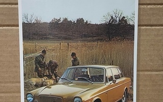 VOLVO 164 1969 iso postikortti 21 x 15 cm metsästys koirat