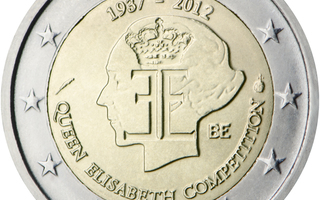 2€ Juhlaraha Belgia 2012 Elisabethin Musiikkikilpailut 75v