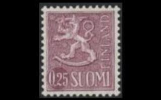 563I ** Leijonamalli 0,25 mk tyyppi I (1963)