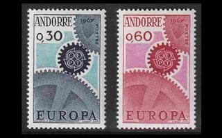 Andorra Fr 199-200 ** Europa (1967)