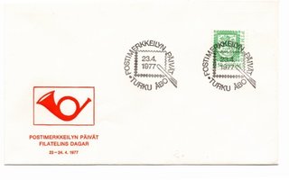 Turku; Postimerkkeilyn päivä ( erikoisleima 23.4.1977)