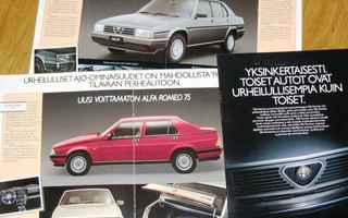 1984 Alfa Romeo mallisto esite - KUIN UUSI -  suomalainen