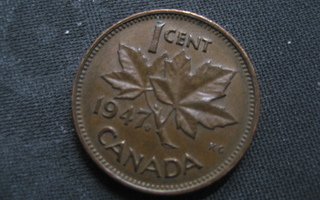 Kanada  1 Cent  1947  KM # 32  Pronssi
