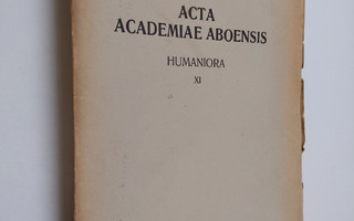 Acta Academiae Aboensis : Humaniora 11