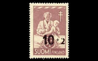 331 ** Tuberkuloosi päällepainama 10+2mk (1947)