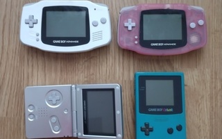 Game Boy käsikonsolit korjattavaksi tai varaosiksi