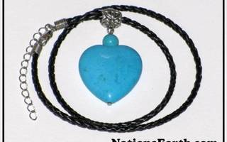 Blue Heart Shaped Turquoise Pendant *NEW*
