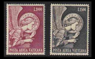 Vatikaani 536-7 ** Lentoposti arkkienkeli Gabriel (1968)