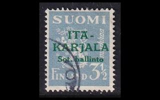 IK_12 o Itä-Karjala 3,50mk vihreä lisäp (1941)