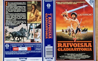 VHS  kansipaperi...7 RAIVOISAA GLADIAATTORIA