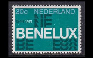 Alankomaat 1035 ** BENELUX-tulliunioni 30v (1974)