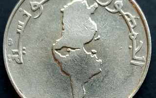 Tunisia 1 dinar 1990