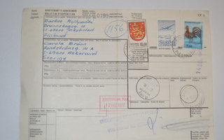 osoitekortti 1977 Tukholma tulli