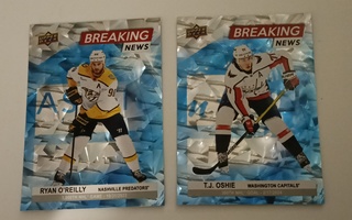 2 kpl 2024-25 Upper Deck series 1 - Breaking news